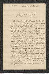 Nachlass Franz Steindachner, Brief von Gustav Schneider (senior) an Franz Steindachner (25.06.1885), Inv.Nr. 461.44, Seite 1